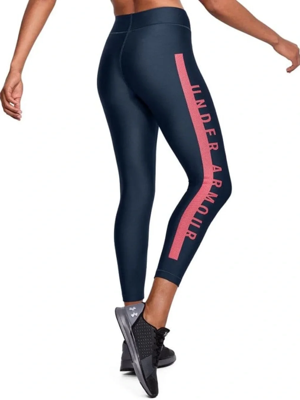 Under Armour Heat Gear Sport Navy Blue Compression Leggings Sportswear Sz M